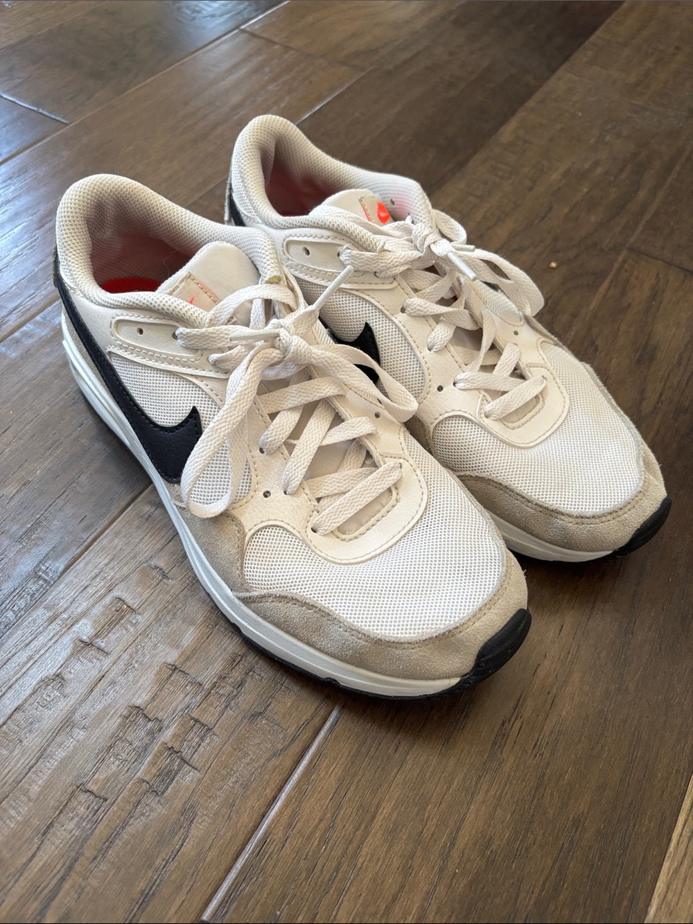 Nike Girls AirMax Sneakers White, Black, & Coral 6Y